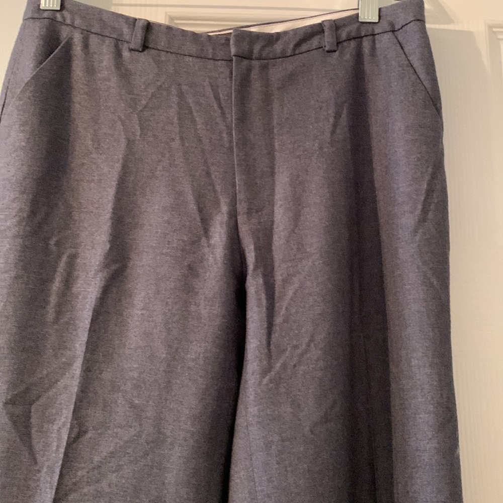 Banana Republic gray wool dress pant, fully-lined, cuff bottom, side pockets
